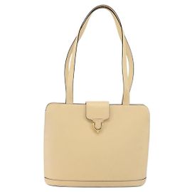 Céline Bolsa de ombro vintage Celine em couro Bege
