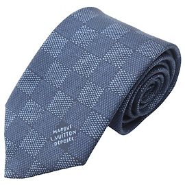 Louis Vuitton Damier Heritage Tie Navy blue