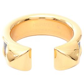 Hermès Athena Double Crew Ring Black Golden