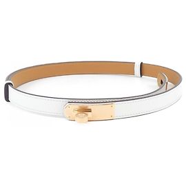 Hermès Hermes Kelly 18mm White Standard Belt White
