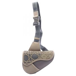 Marsupio Saddle Bag Christian Dior Marrone Beige
