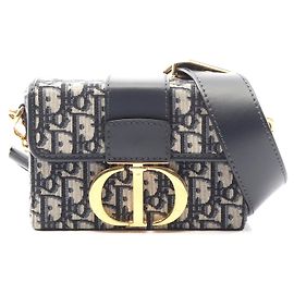 Borsa Dior 30 Montaigne in jacquard obliquo Blu