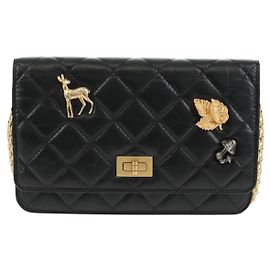 Borsa a tracolla in pelle Chanel Lucky Charms Reissue 2.55 Nero
