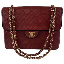 Chanel mittelgroß klassischer Flap Rot