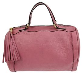 Bolsa Boston de couro Gucci Soho Rosa