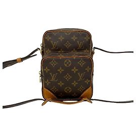 Bolso de Hombro/Pochette de Cuero Monograma Amazon de Louis Vuitton Castaño