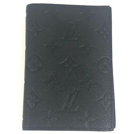 Capa de Passaporte Monogram Empreinte Louis Vuitton Preto