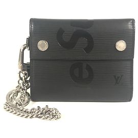 Louis Vuitton Epi Leather Chain Wallet Black