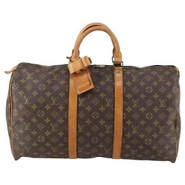 Louis Vuitton Keepall Bag Monogram Canvas 55 Brown