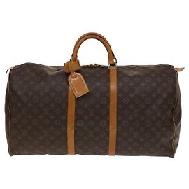 Borsa Keepall Louis Vuitton in tela Monogram 60 Marrone