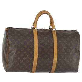 LOUIS VUITTON Bolsa Boston Monogram Keepall 50 M41426 LV Auth 166549 Monograma