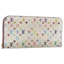 LOUIS VUITTON Cartera Insolite Multicolor Blanca M93750 LV Auth 169126 Blanco