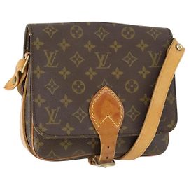 LOUIS VUITTON Bolsa de Ombro Monogram Cartouchiere MM M51253 LV Auth BA10177 Monograma