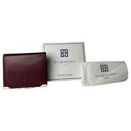 Vintage Givenchy Leather Wallet Purple Purple