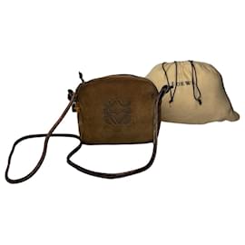 Bolso de cuero Loewe vintage cruzado marrón Camello