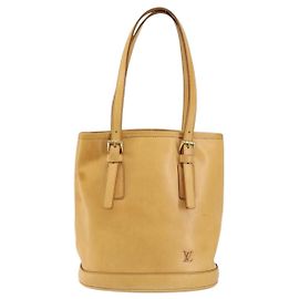 Sac seau Marais en cuir Nomade Louis Vuitton Beige