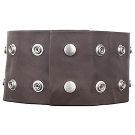 Colar choker de couro com tachas 'Luxor' de Rick Owens AW23 Marrom