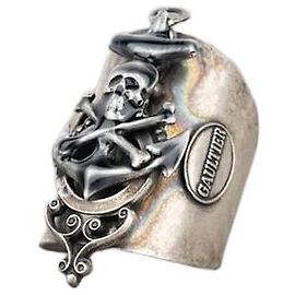 Jean Paul Gaultier Jean Paul Gaulter AW94 Bronze-Colored Anchor Skull Logo Ring Bronze