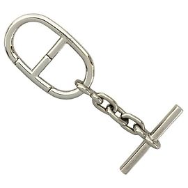 Chaveiro de metal Chaine d'Ancre Hermès Prata