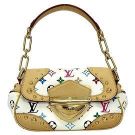 Borsa a Spalla Marilyn Monogram Multicolore Louis Vuitton Bianco