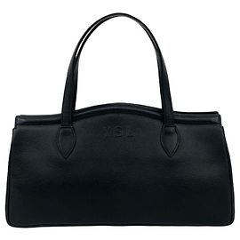 Bolsa de couro estampada Yves Saint Laurent Preto