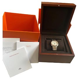 Reloj Hermès Cut 36mm Oro Rosa Hardware de plata Gold hardware