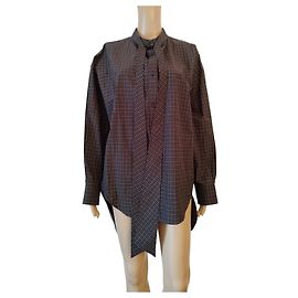 Camicia Balenciaga in cotone multicolore a quadri Multicolore