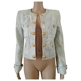 Blue cotton Balmain, washed effect Blue