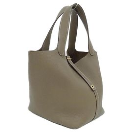Bolso Hermès Picotin Lock MM Gris pardo