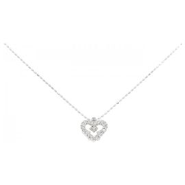 Autre Marque Diamant-Halskette aus Weißgold Au750 Silber