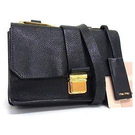 Borsa a Spalla Madras Miu Miu Nero