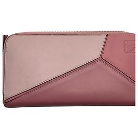 Carteira Puzzle LOEWE em rosa e preto Preto Rosa