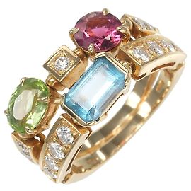 Bulgari Bvlgari Allegra Multi-Stone Band Ring Yellow