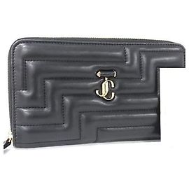 Jimmy Choo Avenue Long Wallet Black