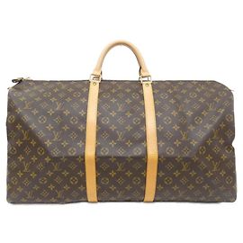 Borsa Boston Keepall 60cm Monogramma Louis Vuitton Marrone
