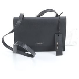 Borsa a Spalla in Pelle Versace Nero