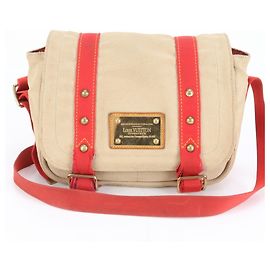 Borsa a Spalla Louis Vuitton Antigua Besas PM Rosso Beige