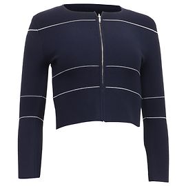 Cardigan corto Carolina Herrera in viscosa blu navy Blu Blu navy