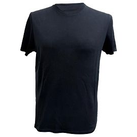 Camiseta de cuello redondo Prada en algodón negro Negro