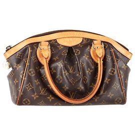 Borsa a mano Louis Vuitton Tivoli PM in tela monogramma marrone Marrone Rosso