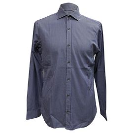 Ermenegildo Zegna Z Zegna Karierte Button-Down-Hemd aus blauer Baumwolle Blau Hellblau