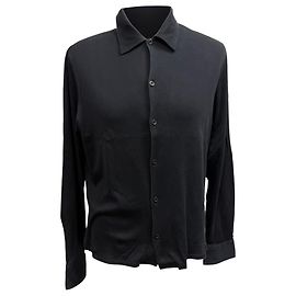 Camicia a maniche lunghe con bottoni Prada in cotone nero Nero