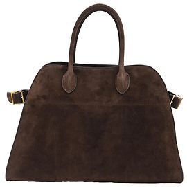 Sac Soft Margaux 15 de The Row en daim marron Marron Rouge