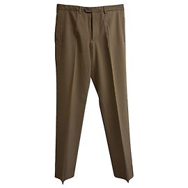 Pantalon droit Prada en polyester kaki Vert Kaki