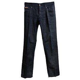 Jeans de perna reta Dolce & Gabbana em denim azul marinho Azul Azul marinho
