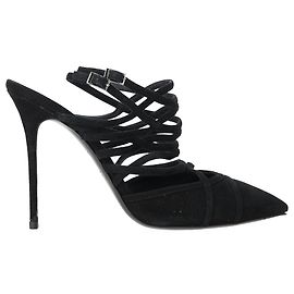 Pompes à lacets strappy Giuseppe Zanotti en daim noir Noir