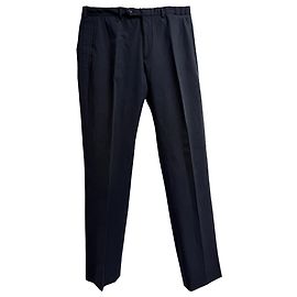 Pantalon droit Prada en polyester noir Noir