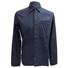 Jil Sander Gingham-Print Button-Down Long Sleeve Shirt in Navy Blue Cotton  Blue Navy blue