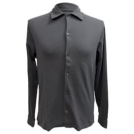 Prada Button-Down Long Sleeve Shirt in Grey Cotton Grey