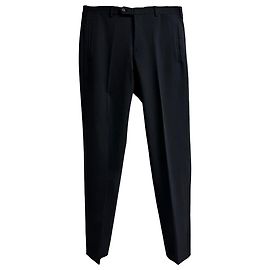 Prada Gerade geschnittene Hose aus schwarzem Polyester Schwarz